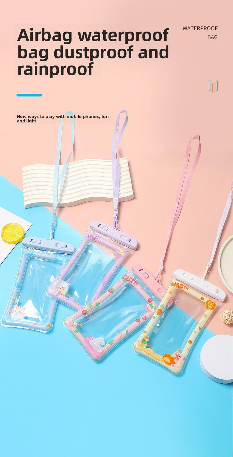 Waterproof mobile phone bag, transparent waterproof mobile phone case lanyard, better buoyancy on the inflatable edge, suitable for swimming, cruises, diving, kayaking, hot springs, SPA mobile phone bags