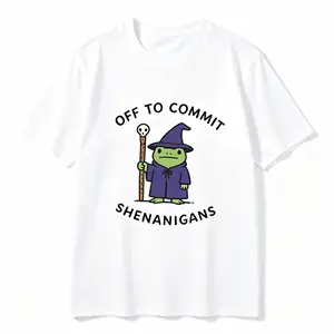 Comfort Colors Off to Commit Shenanigans Wizard Frog Funny DnD Tee, Ren Faire Fantasy Gift