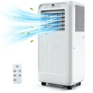 10000 BTU Portable Air Conditioner, 4-in-1 AC Unit Cools Up to 450 Sq.Ft, with Cooling Dehumidifier Fan Sleep Mode, Quiet Operation 24H Timer Remote, Easy Window Kit Setup for Bedroom Home Office