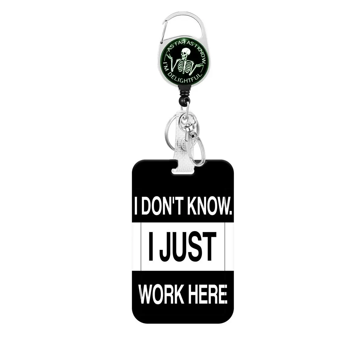 Cartoon Pattern ID Badge Holder With Lanyard Set, Funny Badge Reel, 1 Count Cute Lanyard & 1 Count ID Card Holder, Identification Badges & Supplies for Office School
