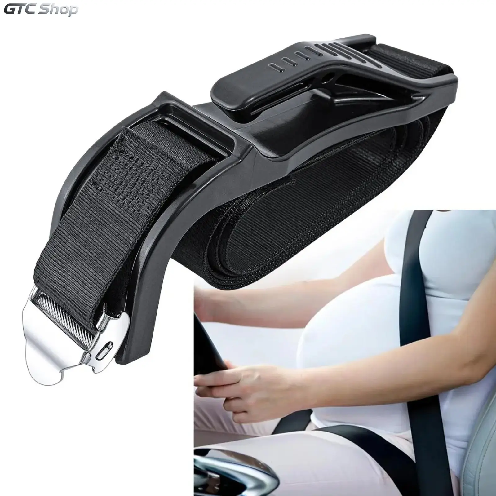 Pregnancy Bump Support Strap Belt, Essential Maternity Must-Have Accessory For Expectant Mothers, Ergonomic Belly Support Cushion Reduces Abdominal Pressure To Deliver Extra Comfort During Long Car Drives, Road Trips And Daily Commuting For Pregnant Women