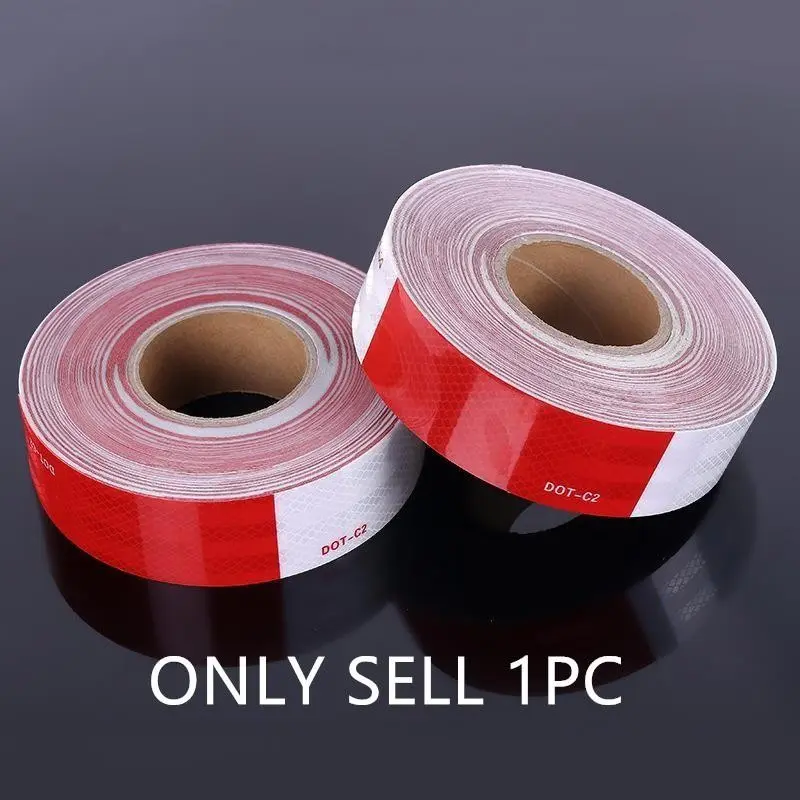 Dot C2 Reflective Film, Night Road Sign Strong Reflective Adhesive Tape, Durable, High Visibility, for Trailers, Trucks, Vehicles, Boats, Signs, Safety Markers