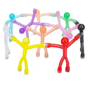 10pcs/20pcs Magnetic Person Soft Gel Wall Climbing Refrigerator Magnets, Matchstick Toy Magnet People, Kitchen Home Office Decor
