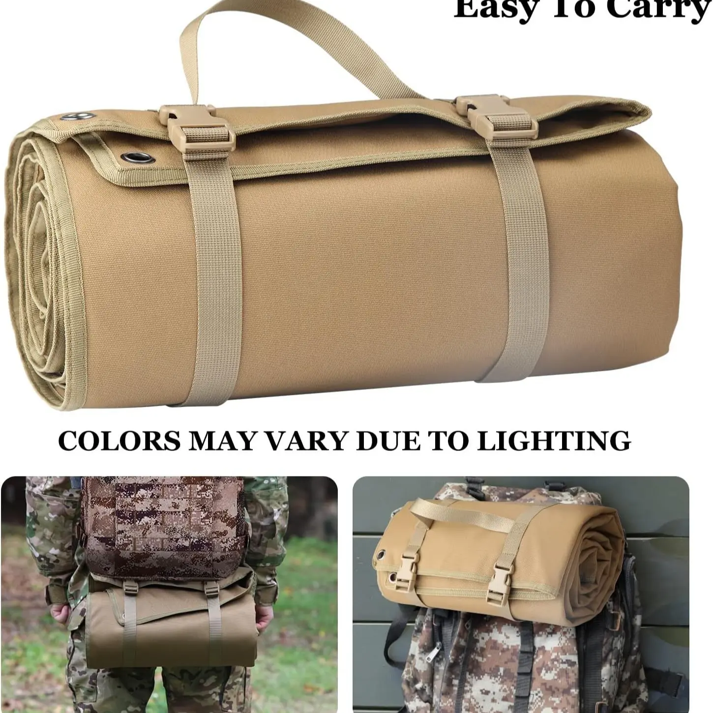 Tactical camouflage shooting pad, portable waterproof and moisture-proof pad, suitable for hunting, camping, hiking and outdoor activities, can be used for camping naps, Camping Accessories