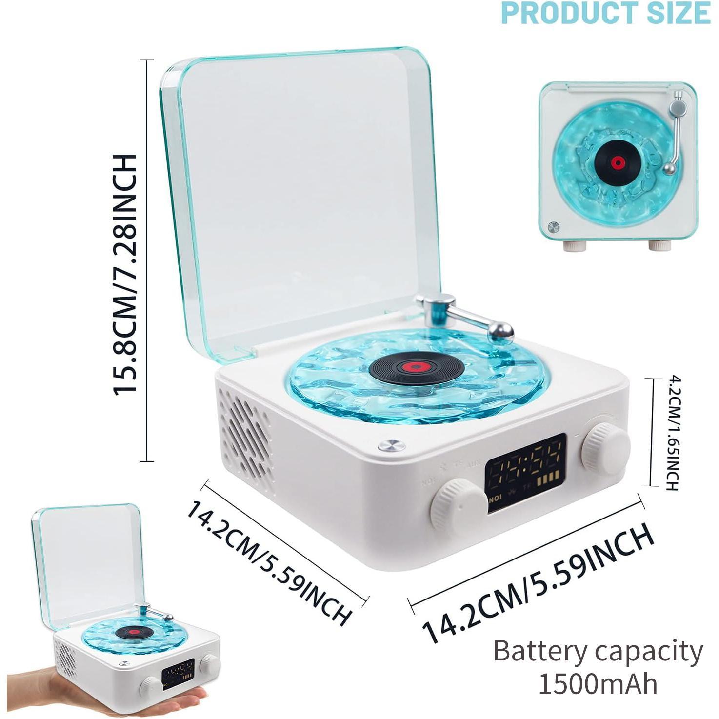 Portable Vinyl Record Player, Rechargeable Bluetooth-compatible Speaker ...