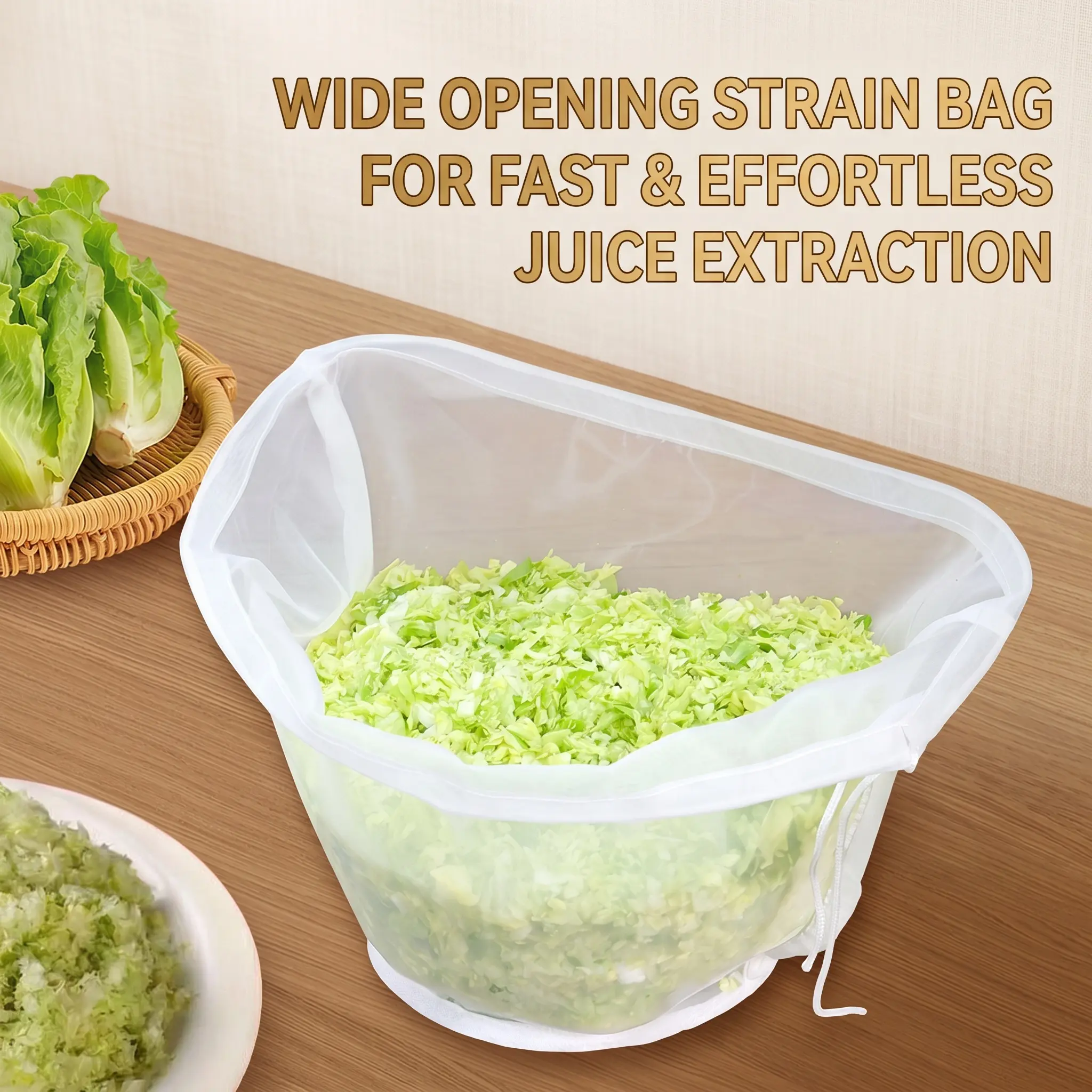 3PCS Bowl-Shaped Nylon Nut Milk Bag, Reusable Strainer Bags for Cheese Cloths Almond Milk, Tea, Juice, Yogurt, Cheesecloth Alternative, Fine Mesh Food Filter-YY1