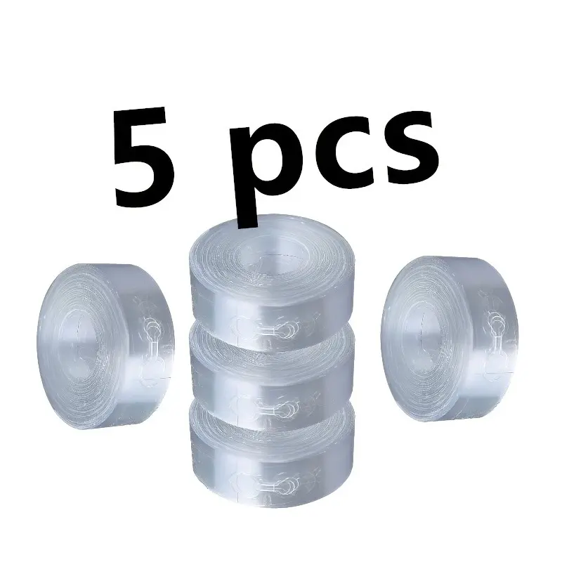 Plastic Balloon Chain 5 Rolls, 196.85 Inches Long, Balloon Garland String, Dual Hole Balloon Arch Tie, Party Decorations, Balloon Party Supplies