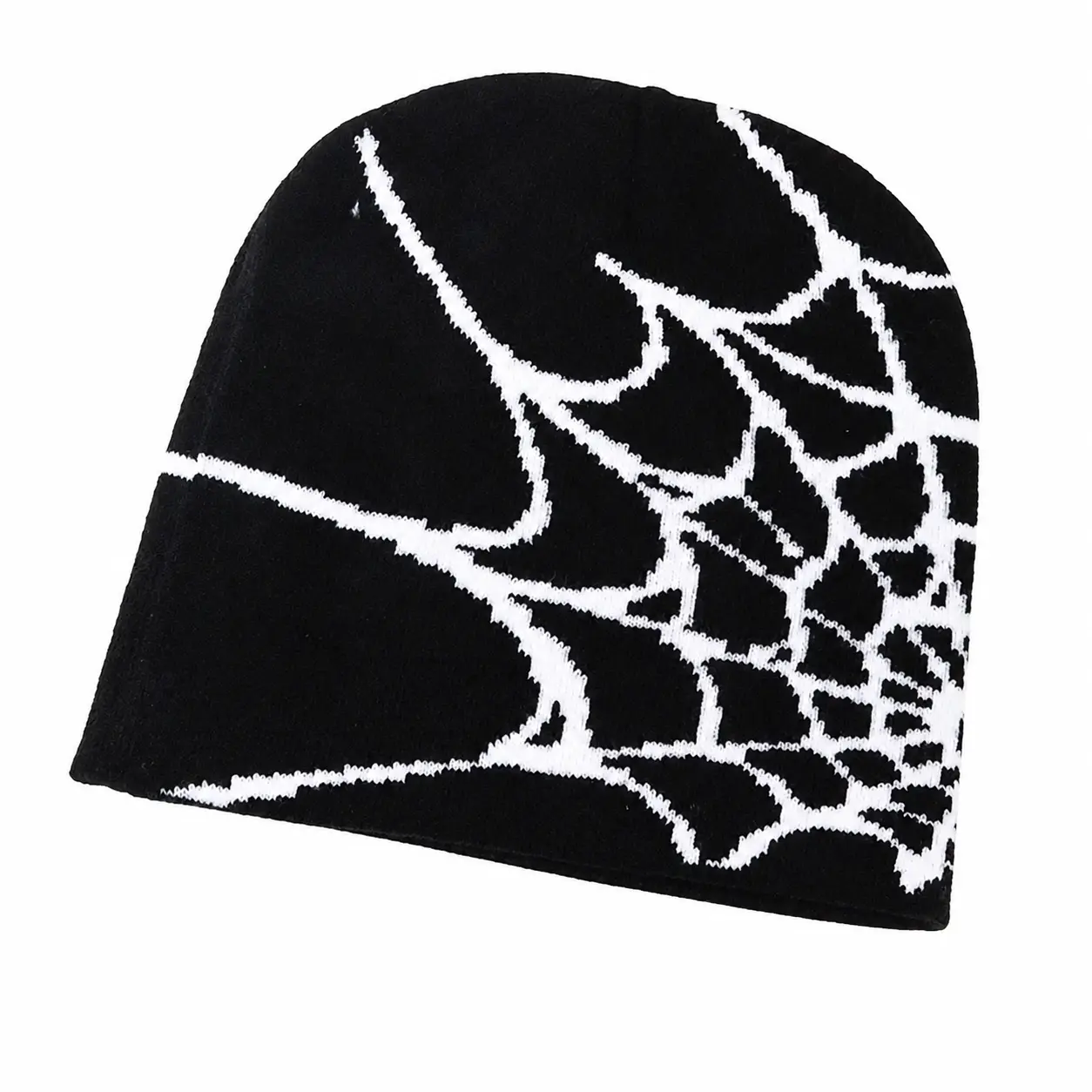 2026 Updated Y2K-Inspired Jacquard-Knit Beanie Featuring Spiderweb Texture, Soft Acrylic Blend Winter Hat for Women, Lightweight & Stretchy for Sports, Outdoor Activities, Casual Wear, and Everyday Cold-Weather Styling