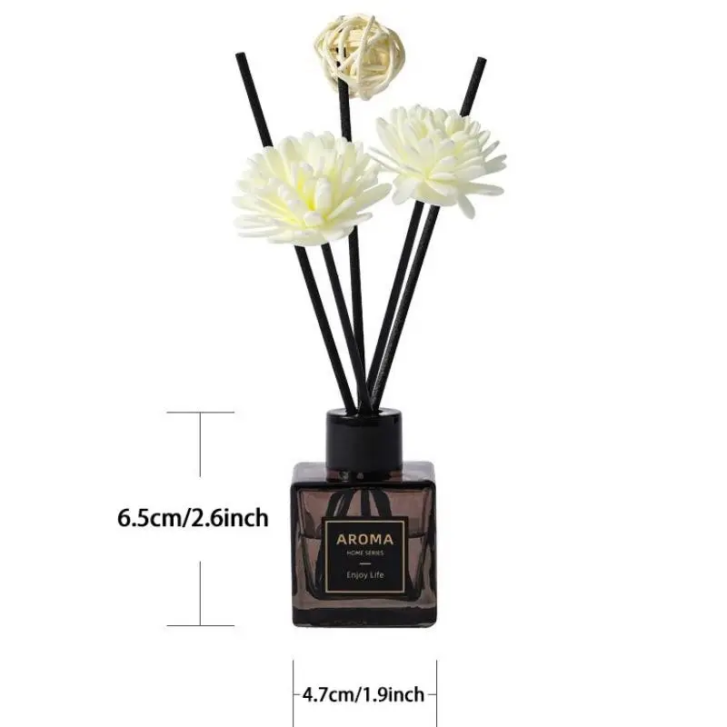 3 Pack 50ML Home Fragrance Reed Diffuser Set, Floral Scented Aromatherapy Oil, Natural Rattan Sticks, Long-Lasting Air Freshener, Housewarming Gift