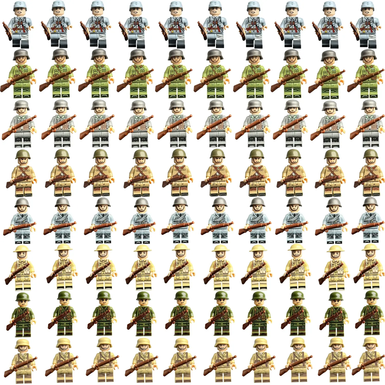 Multi-Style Military Scene Minifigure Set, Creative Building Set Compatible With All Building Blocks, Desktop Ornament, Ideal Birthday & Christmas Gift