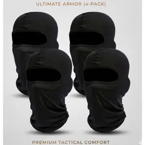Four-Piece Multi-Pack Full Face Ski Mask Lightweight Breathable Balaclava Hood for Men and Women Outdoor Winter Sports
