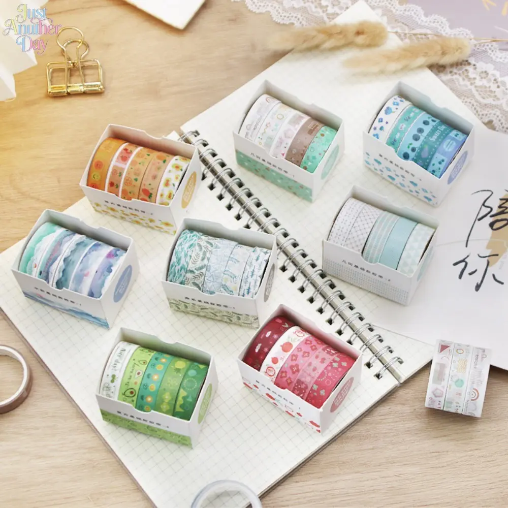 20 Rolls Cute Washi Tape Set, Assorted Floral Geometric Pattern Decorative Masking Tape, Kawaii Craft Paper Tape for Journal Scrapbooking Planner DIY
