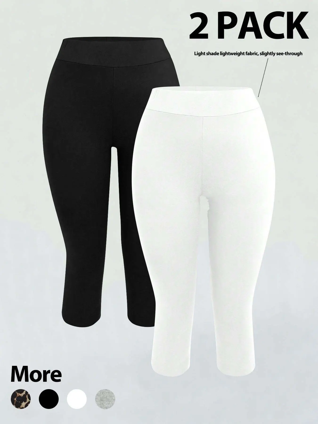 Women's High-Waisted Seven-Eighths Tight Pants, Waist Cinching Leopard Pattern Solid Color Sports Yoga Pants, Soft Stretch Casual Fitness Bottoms