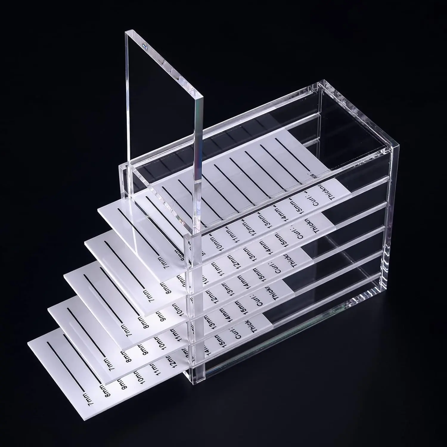 Lash Organizers and Storage, Small 5-Layer Lash Trays for Lash Extensions,Transparent lash tray Organizer, Eyelash Storage Box.