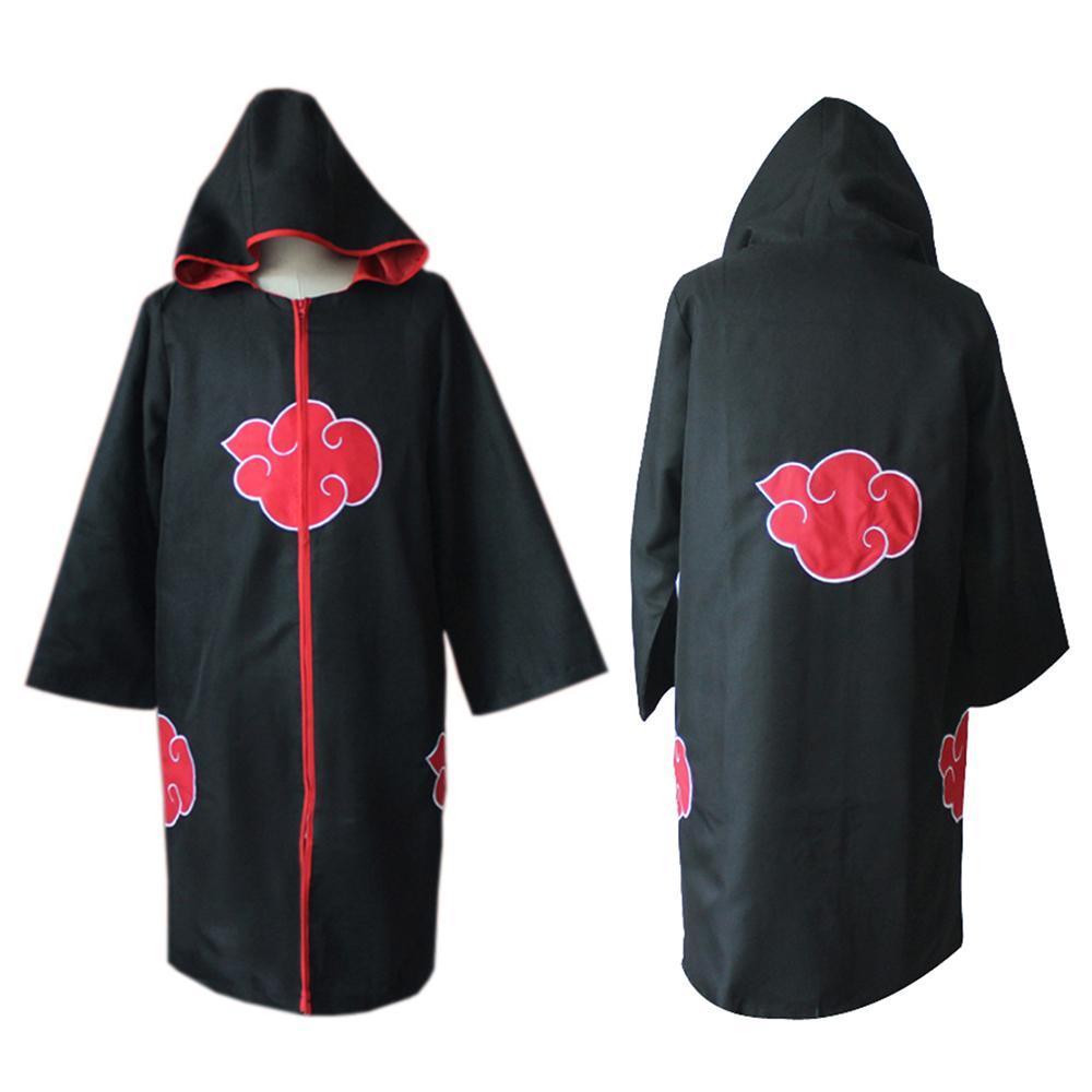 Anime Hokage Akatsuki Cosplay Ninja Costume Cloaks with Headband Pain Uchiha Itachi Sasuke Sasori Kakuzu Comic Con Clothes