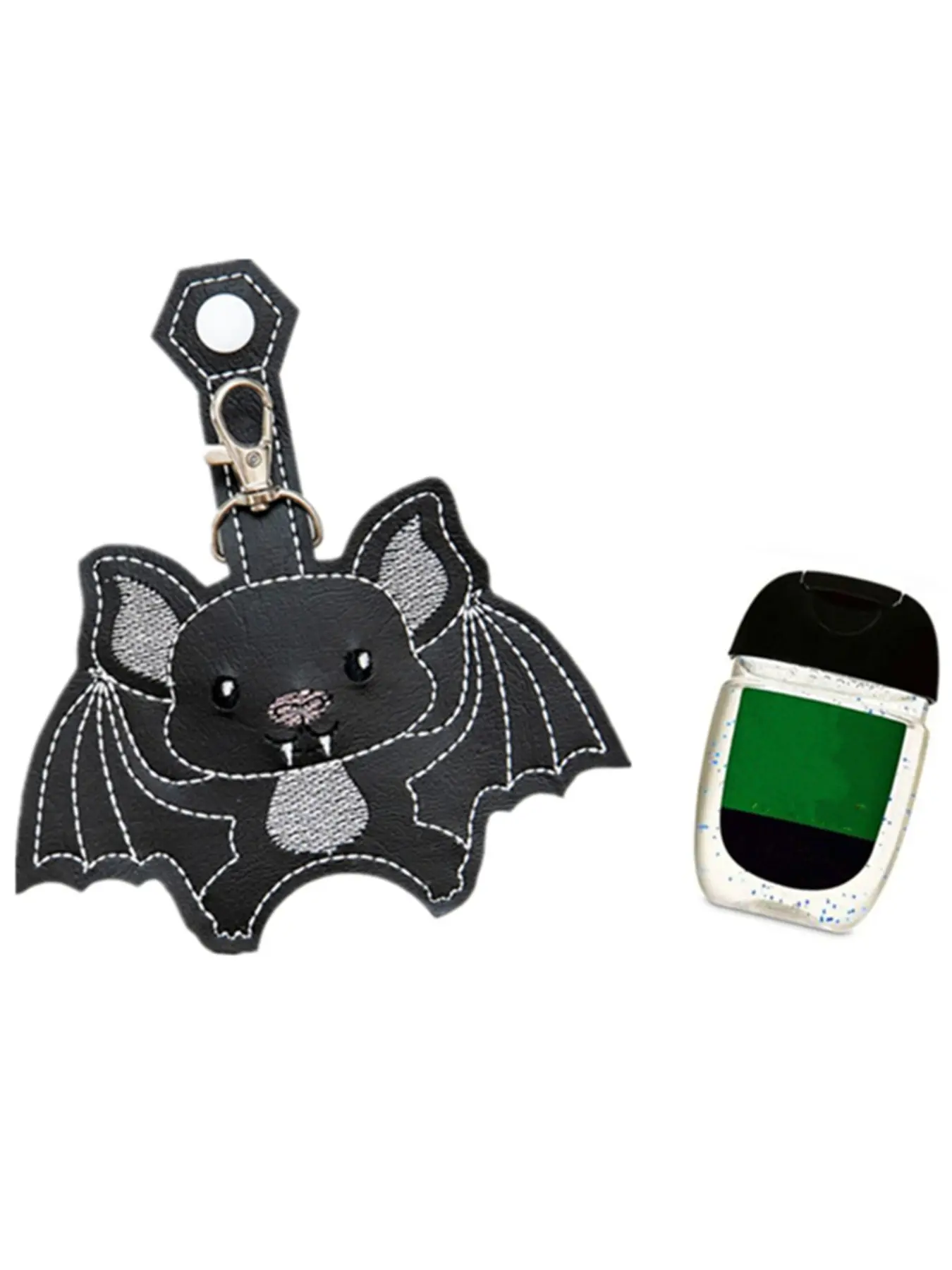 Halloween Bat Hand Sanitizer Holder Keychain, Keychain Accessories, Unique Halloween Accessory, Portable Sanitizer Holder, Key Holders, Perfect for Parties and Events