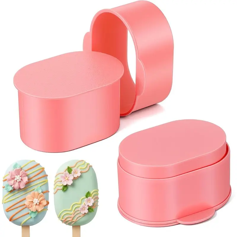 1pcs cake slicer and cake pie mold, oval cake pie mold, cake pie cutter and push baking mold are suitable for home baking, birthday pie and wedding dessert making.