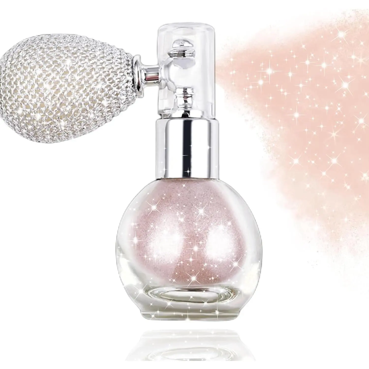 Pink Hair Glitter, Spray Glitter for Hair and Body, Body Shimmer Spray, Not Sticky Sparkle Body Highlighter, Fabric Glitter Spray for Clothing, Body Glitter Spray for Women Kids, Festival Accessories
