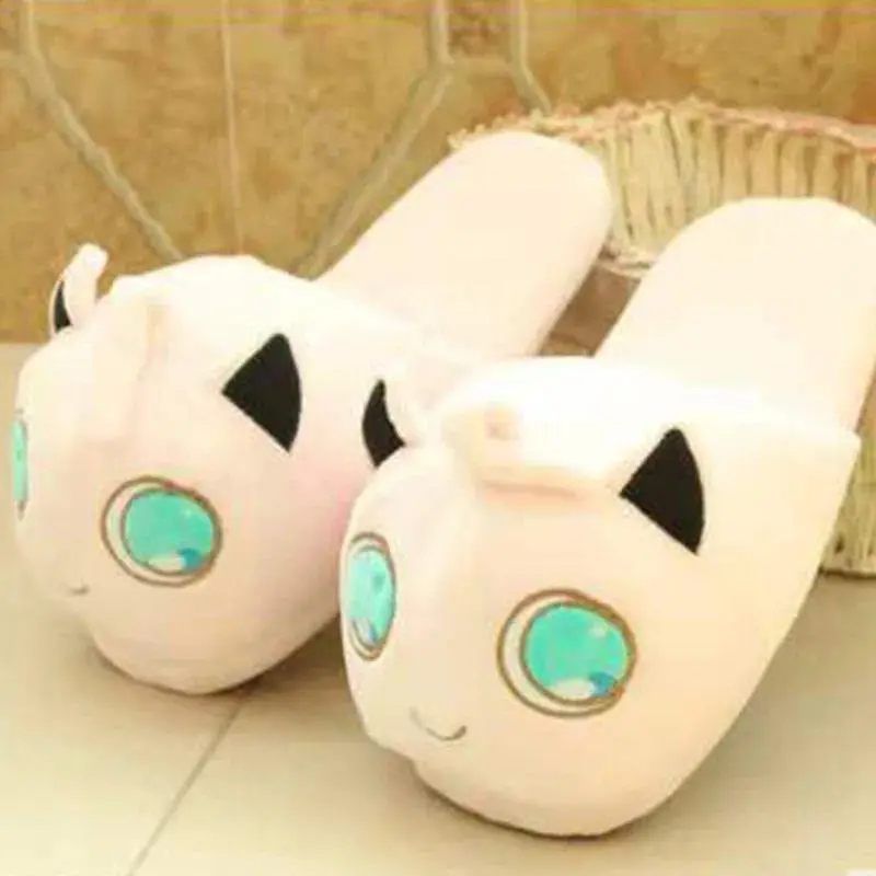 Spot Pikachu Plush Cotton Shoes Light Plush Toe Slippers Sewn Shoes Parent-Child Couples Girlfriends Plush Slippers Gifts