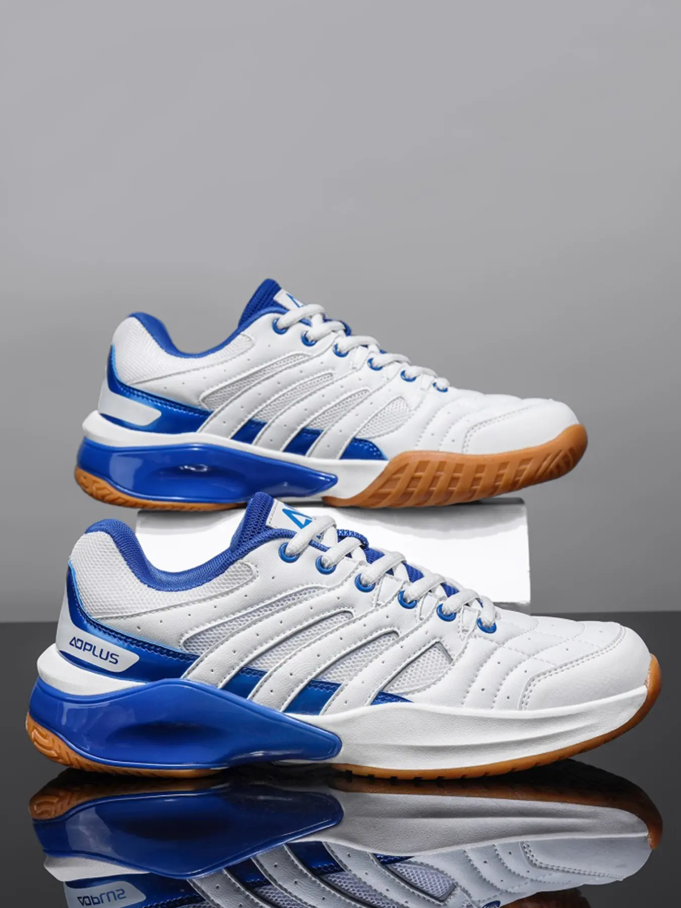 Men's Badminton Shoes Sports Shoe Athletic Shoes 2026 Summer New, Air Cushion Shock Absorption, Anti-Slip, Durable, Low Top, Round Toe, Laces, Indoor Training, Soft Sole, Breathable, Size 45