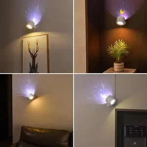 Dimmable Moon Star Wall Lamp Remote Control Kids Room Atmosphere Light