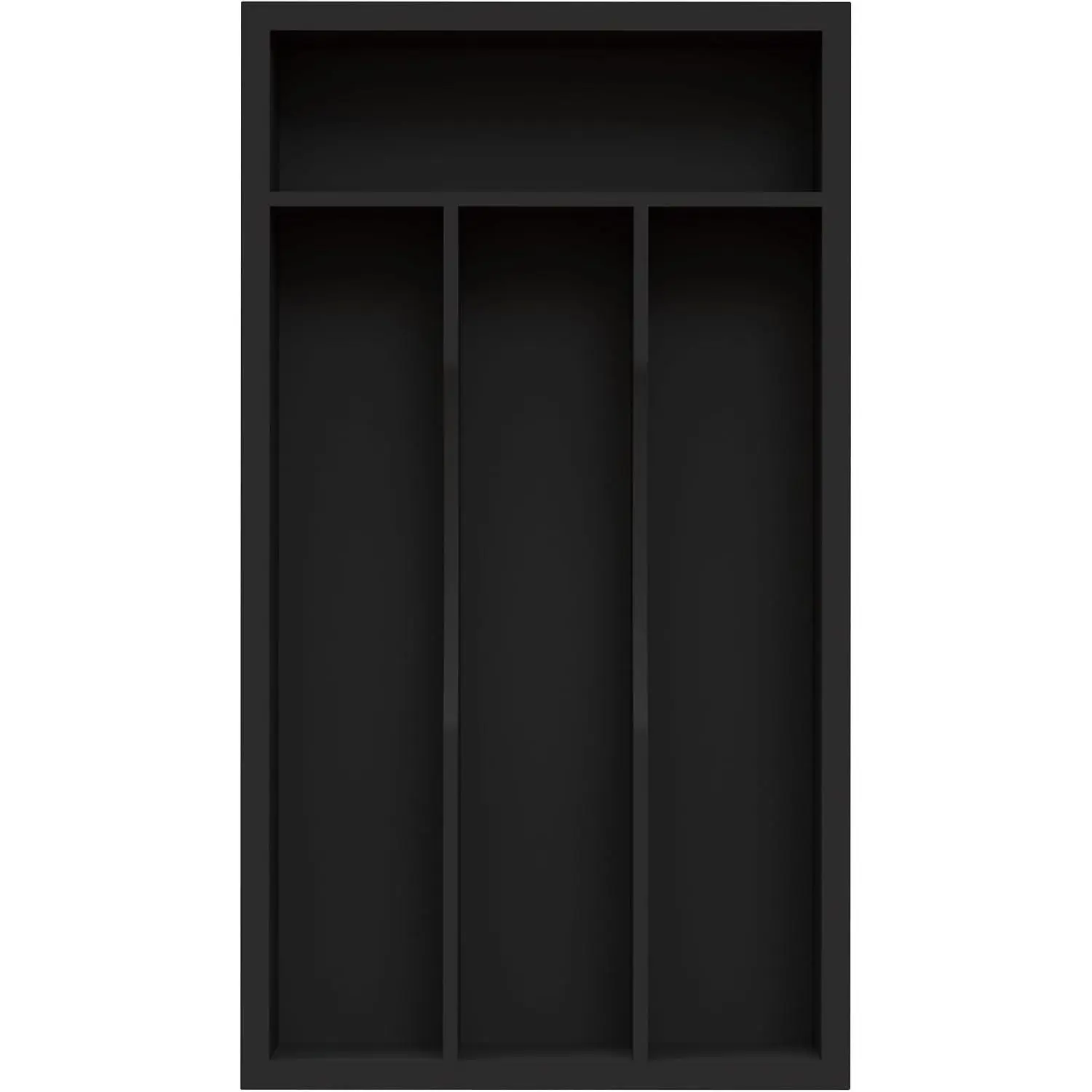Small Silverware Organizer,  Kitchen Drawer Organizer, Utensil Holder, Cutlery Tray & Spoon Flatware Storage with Grooved Drawer Dividers (6.7''W x 12''D)