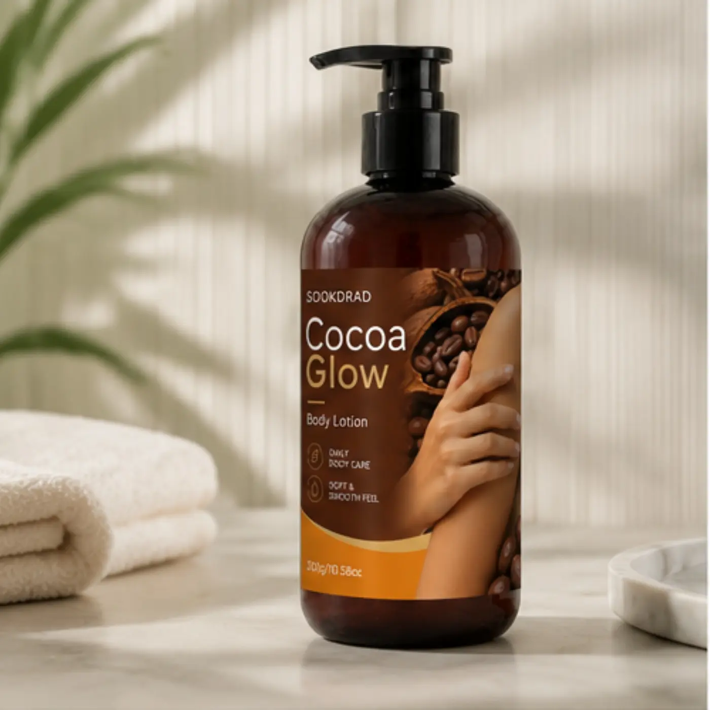 Cocoa Glow Body Lotion, cocoa, daily body care, soft and smooth feel, body, 300g/10.58oz, After Shower Moisturizer