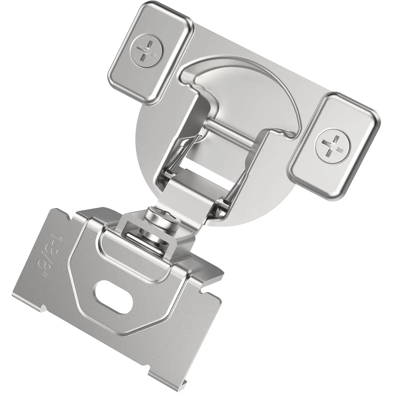 Non-Slow Close Regular Hinges, /8" Overlay Standard Concealed Cabinet Hinges for  Frame Door, 2D Self Closing , 105° Opening, Easy- Dowels & Self-Tapping Wooden Screws, 4 Pack