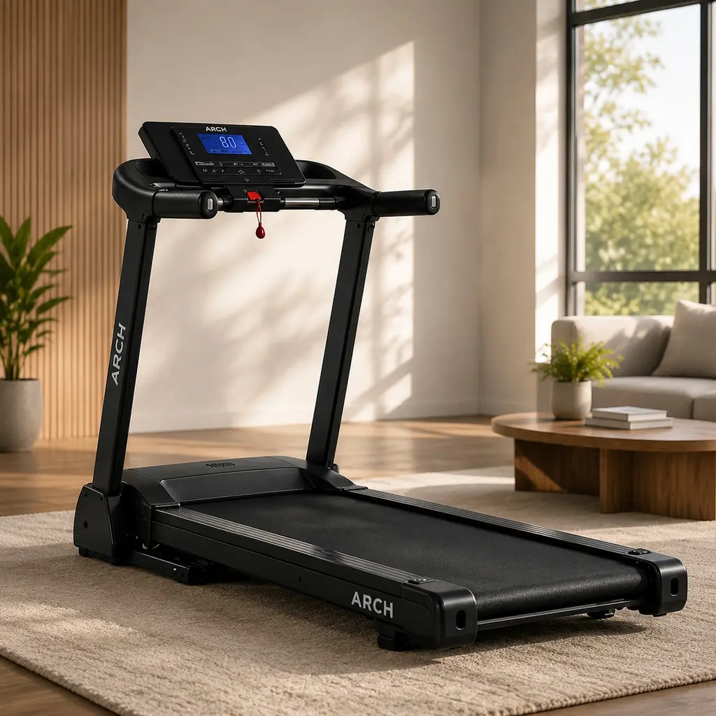Folding Incline Treadmill for Home, 2.5 HP Electric Running Machine with Bluetooth, Fitshow App, 5" LCD, 12 Programs, 250 LB Capacity, Carbon Steel, Black Indoor Home Gym Cardio Fitness Equipment