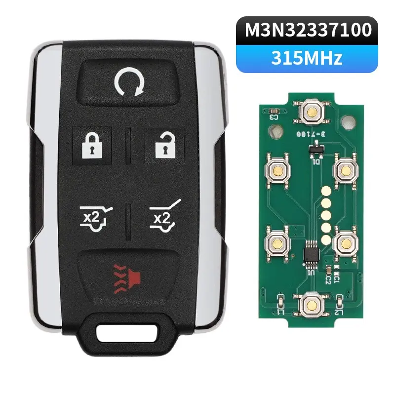 315MHZ M3N32337100 5/6 BTN Remote Control Key For Chevrolet Colorado Silverado Suburban GMC Canyon Sierra Yukon Key Fob Replacement