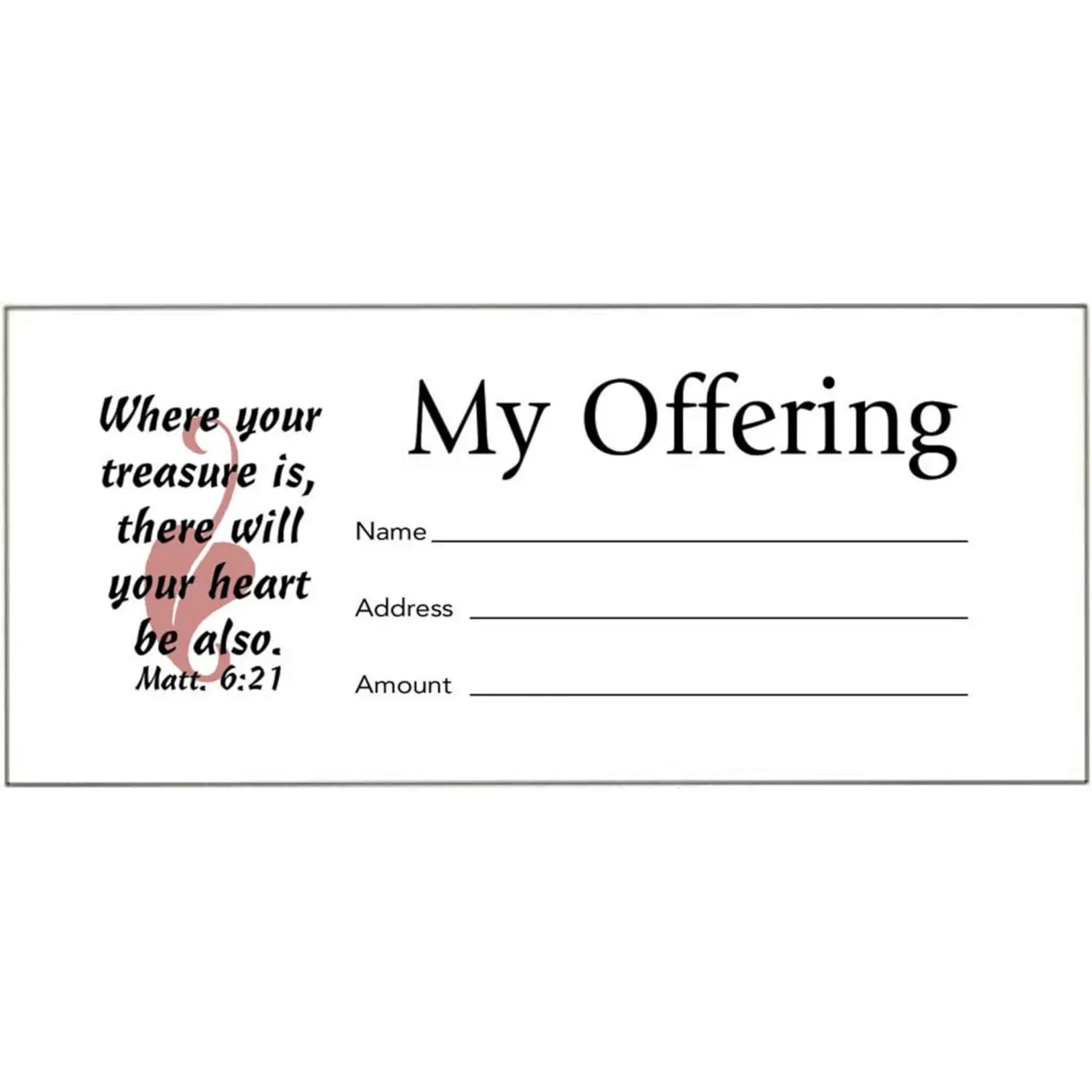 My Offering Bill Size Envelope, 100 Count