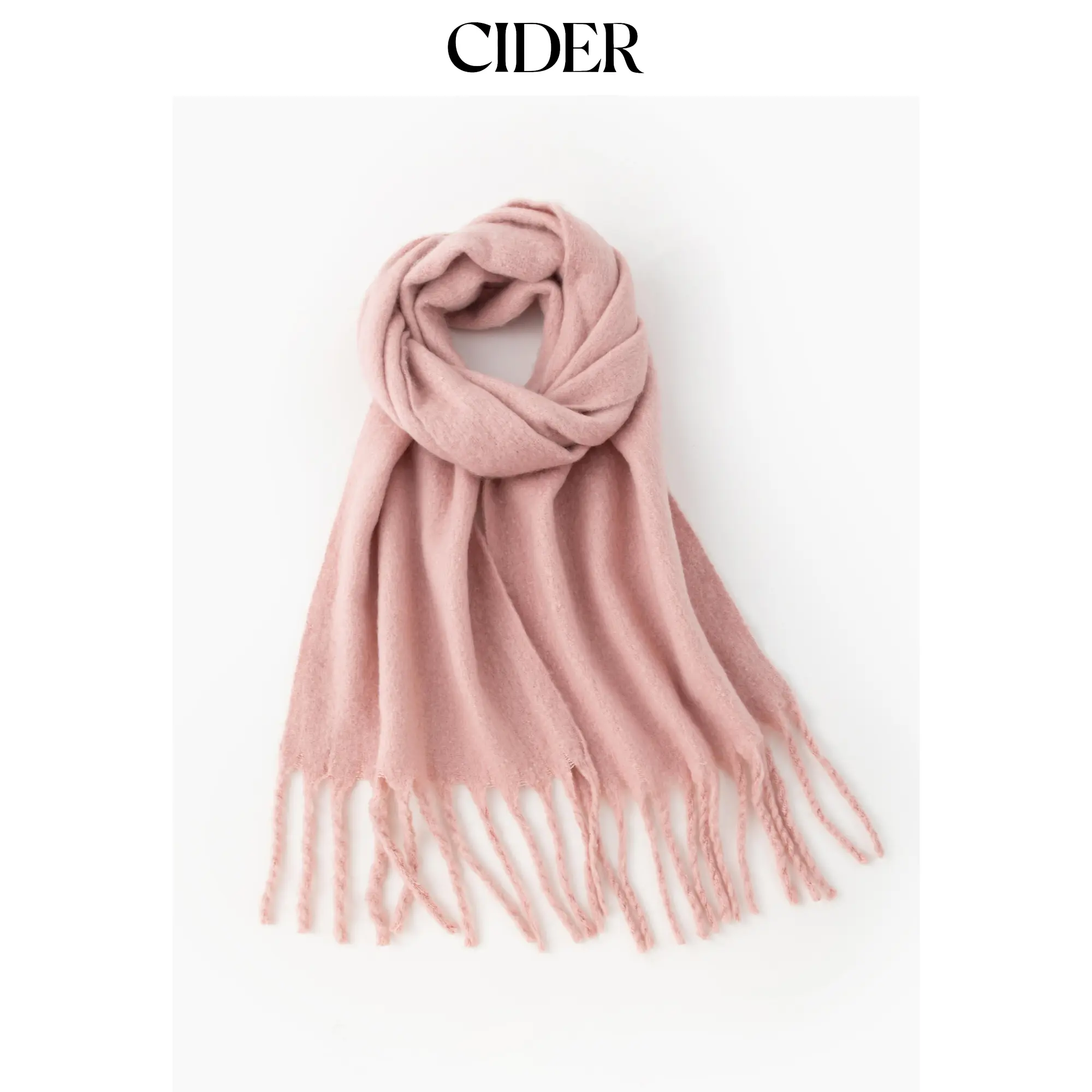 Cider [6 colors, size One Size-One Size] SOLID TASSEL SCARF