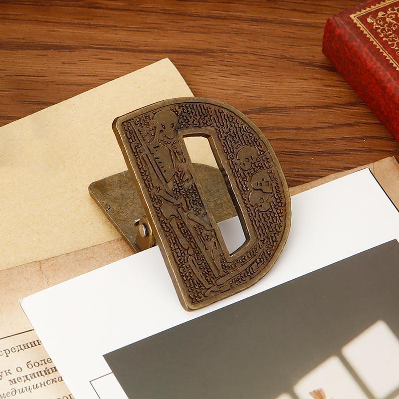 English Alphabet Binder Clips Bill Binder Clip Foldback Notes Letter File Paper Clip Binding Securing Clip for Office School