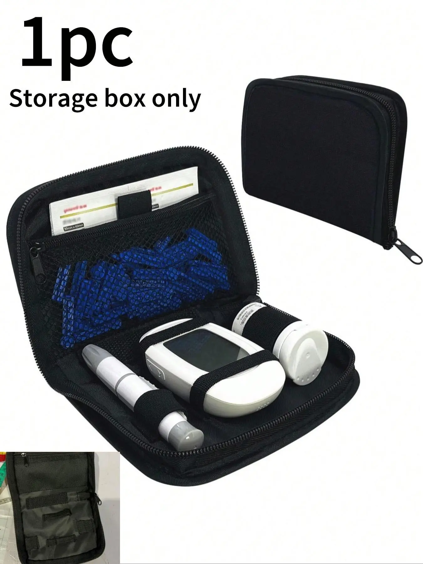 Diabetes Supplies Storage Box Set, Insulin Cooler Bag, Portable Insulin Pen & Glucose Meter Case, Lightweight Cooling Zippered Travel Kit