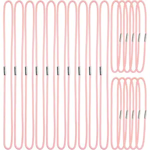 Travel Notebook Thick Elastic Bands Planner Refills Insert Connection Replacement Straps for Travel Journals Accessories, Two Sizes, 20Pcs (A5 & Passport Size) (Pink)