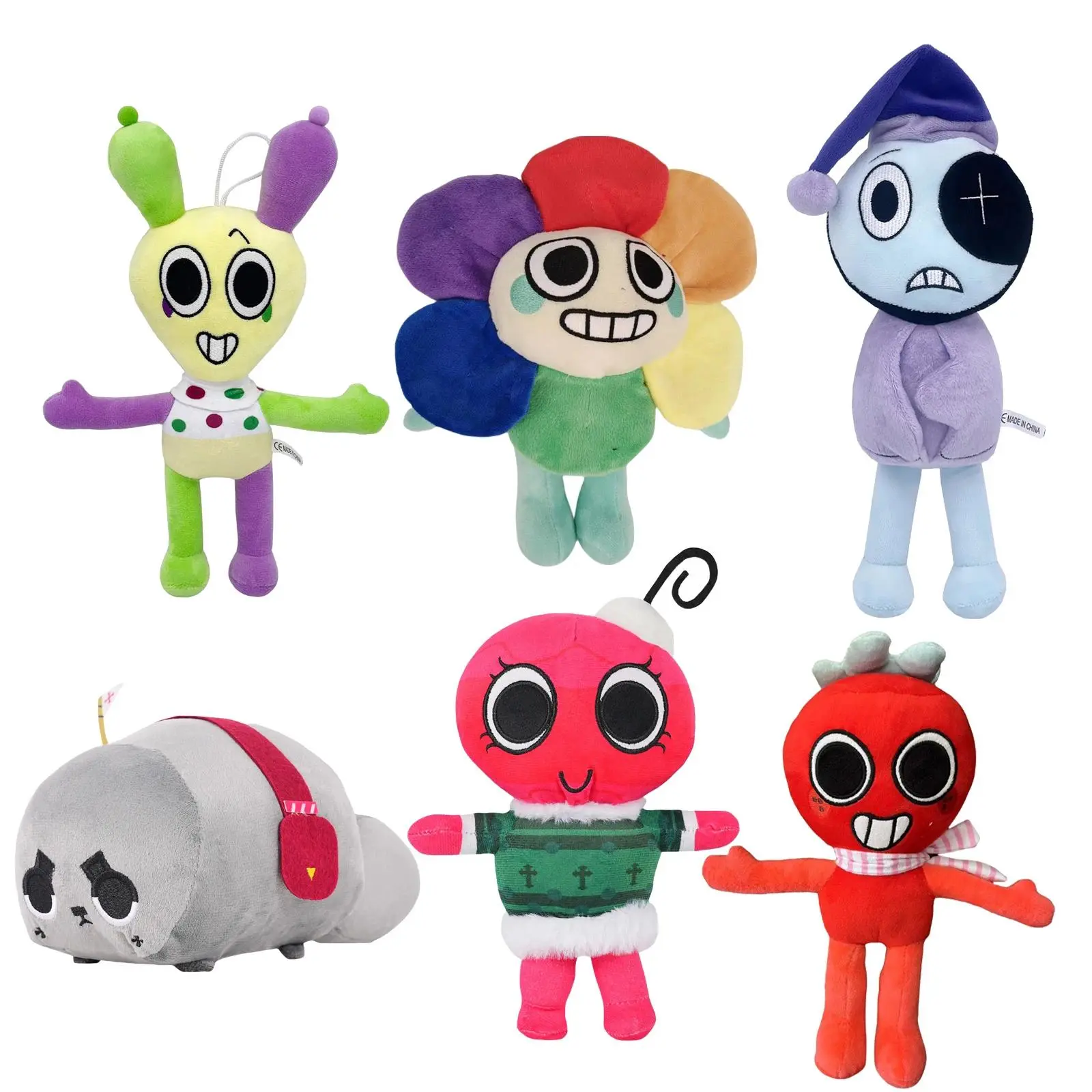 New Dandy's World 35cm Plush Cute Dandy World Scrap Stuffed Horror Game Goob Pebble Plushie Soft Pillow Doll Children Gifts Doll