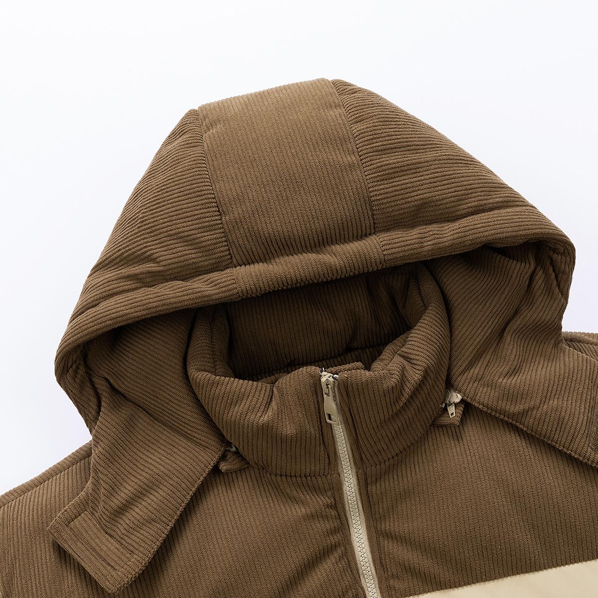 Modern Men's Cotton-Padded Coat: Mixed-Material Cut with Milano Italy Typography Graphic Print – A Sleek Warm Piece Merging Functional Design With Contemporary European Aesthetic Perfect for Daily Commutes Leisure Days or Cold-Weather Adventures