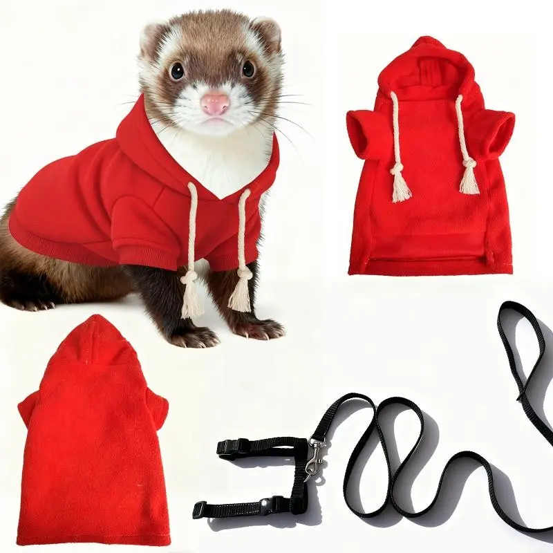 Small Pet Harness Leash Set for Hamsters, Rabbits, Guinea Pigs, Bunny, Chinchillas, Puppies and Kittens, Perfect for Outdoor Walks
