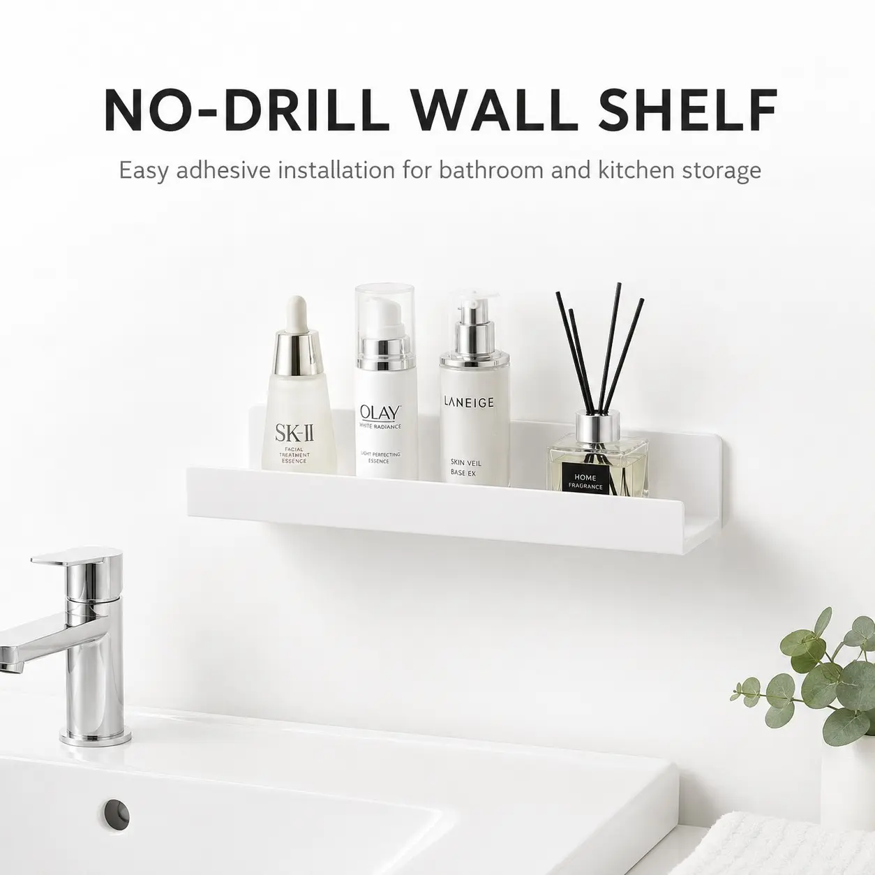 Extendable I-Beam Shelf for Kitchen and Bathroom, Multi-Layer Storage Rack for Bath Accessories, Home Organization Solution