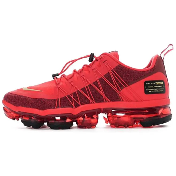 Nike Air VaporMax Run Utility Men's Chinese Red Colorblocked Casual Running Shoes Verifiable, with credentials and supporting global authentication