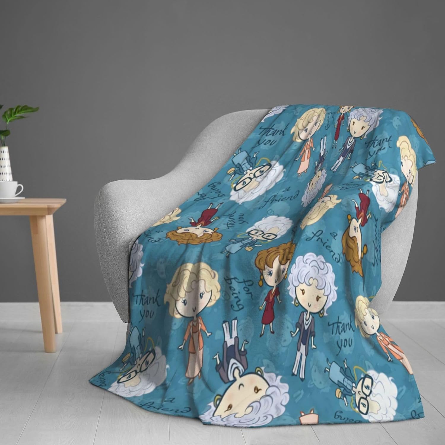 Girls Blanket Gifts Throw Blanket Lightweight Golden Merchandise for Couch Bed Sofa Car Bedroom Dorm Couch Office Outdoor Home