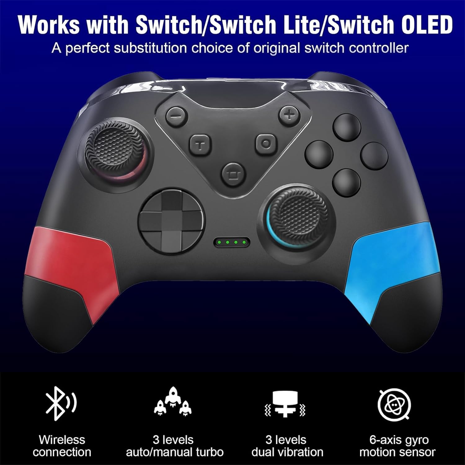 Controller,   Controller for / Lite/ OLED, Extra  Controller with Paddles, Programmable  Control Remote Gamepad with  Buttons,Wake-up,Turbo