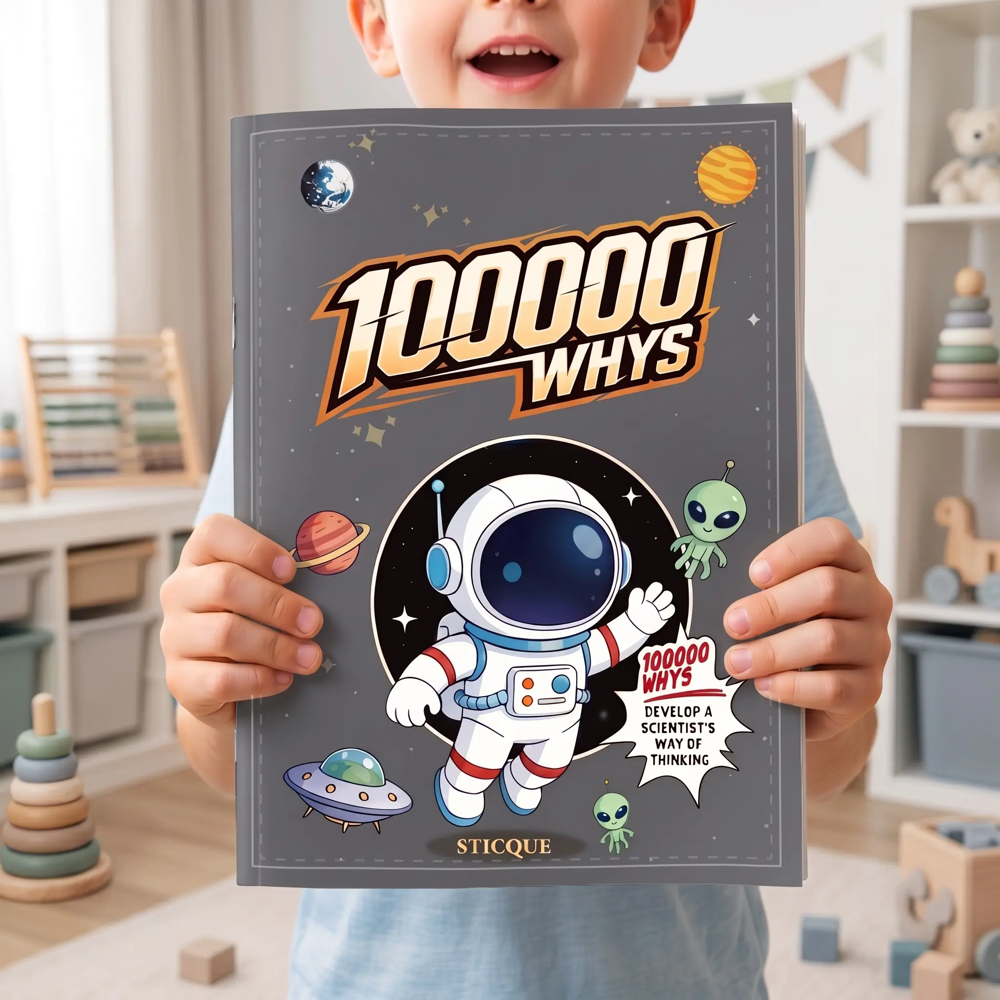 "100,000 Whys" Children's Illustrated Notes Notebook & Stationery - STEM Extracurricular Reading Gift  for Elementary School Students