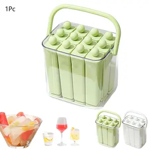6/12 Summer Ice Bar Mold, Food Grade Silicone Ice Cube Tray, Easy Release Homemade Ice Pops, Ideal for Sports and Water Bottles