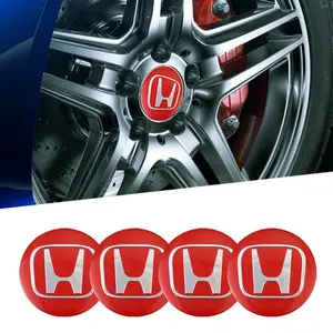 4Pcs 56MM Car Wheel Hub Cap Center Sticker Emblem Auto Badge Decal Accessories For Honda Pilot Odyssey Civic HR-V Prologue ZR-V Passport Fit Freed WR-V Ny1 CR-V Accord Vezel CITY Insight Ridgeline BR-V N-ONE Elevate Shuttle CLARITY NSX Automotive Decals