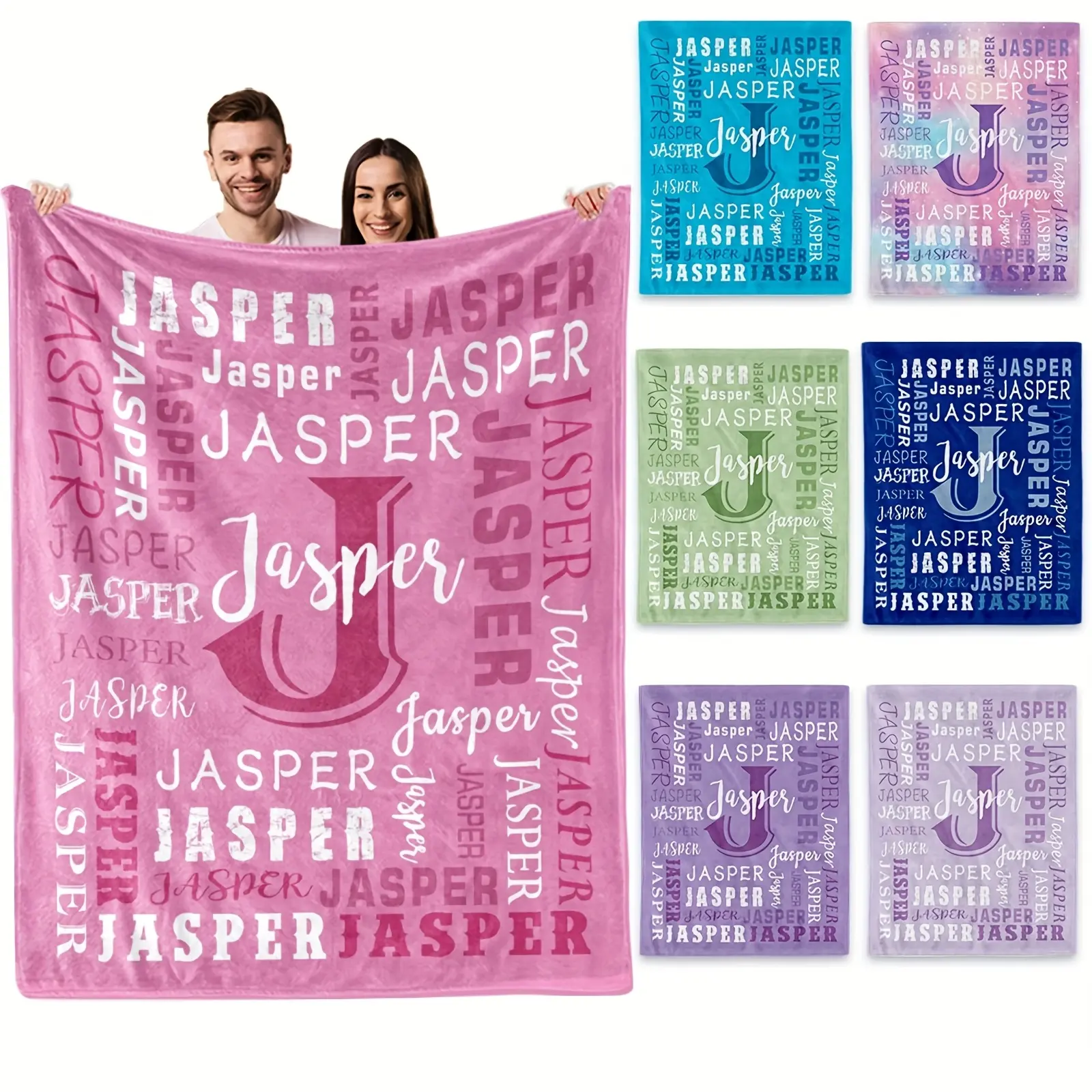 Luxurious 280g custom-name flannel blanket--soft and suitable for all seasons, supports personalized design, ideal for home, picnics, and travel, available in mixed colors, a preferred exclusive gift, picnic accessory, modern style, comforta,digital,print