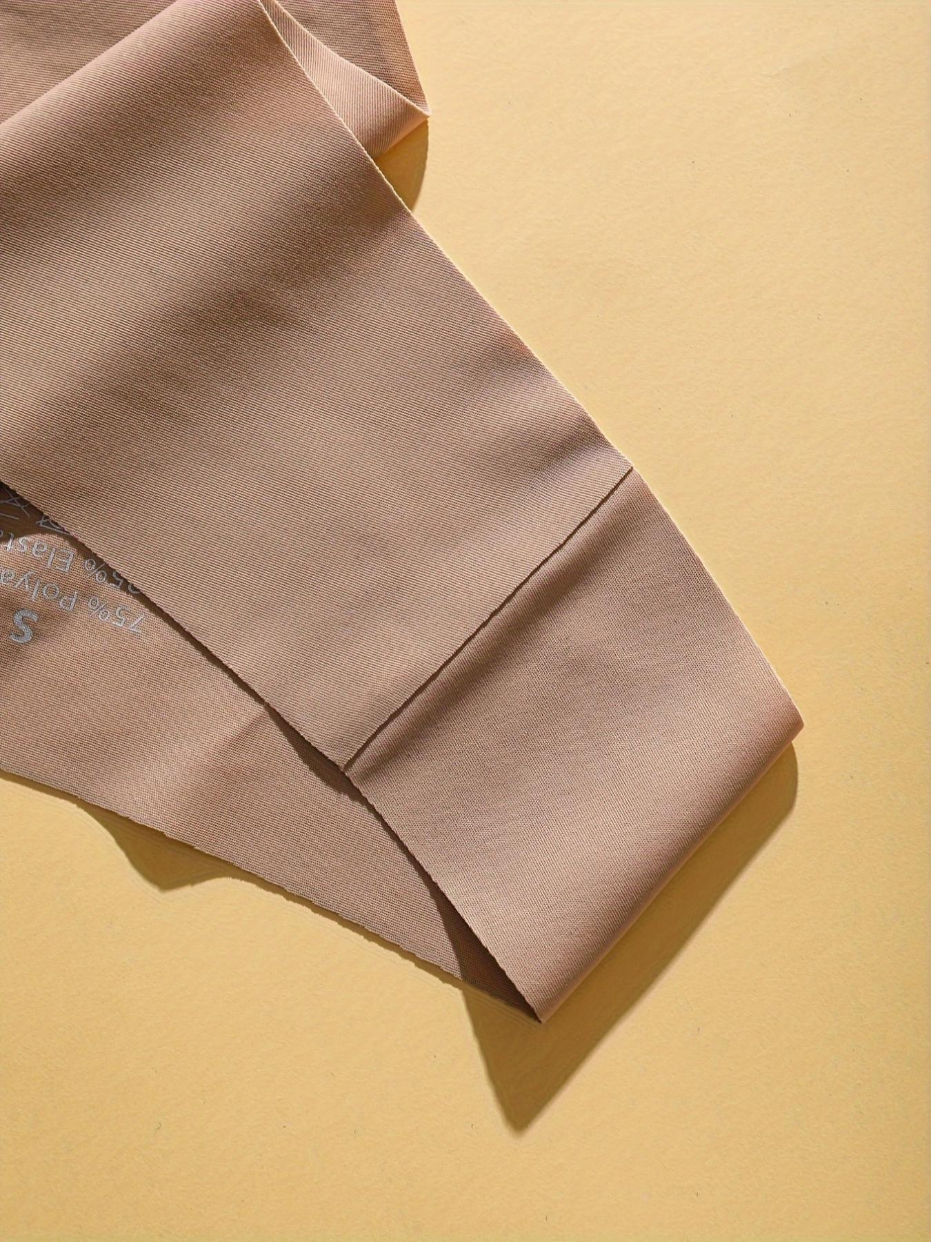 Women's 3pcs Solid Seamless Thong, Basic Comfy Fit Breathable Plain Panties for Daily Wear, Underwear for All Seasons, Soft Stylish Brief, Seamless Panties Set