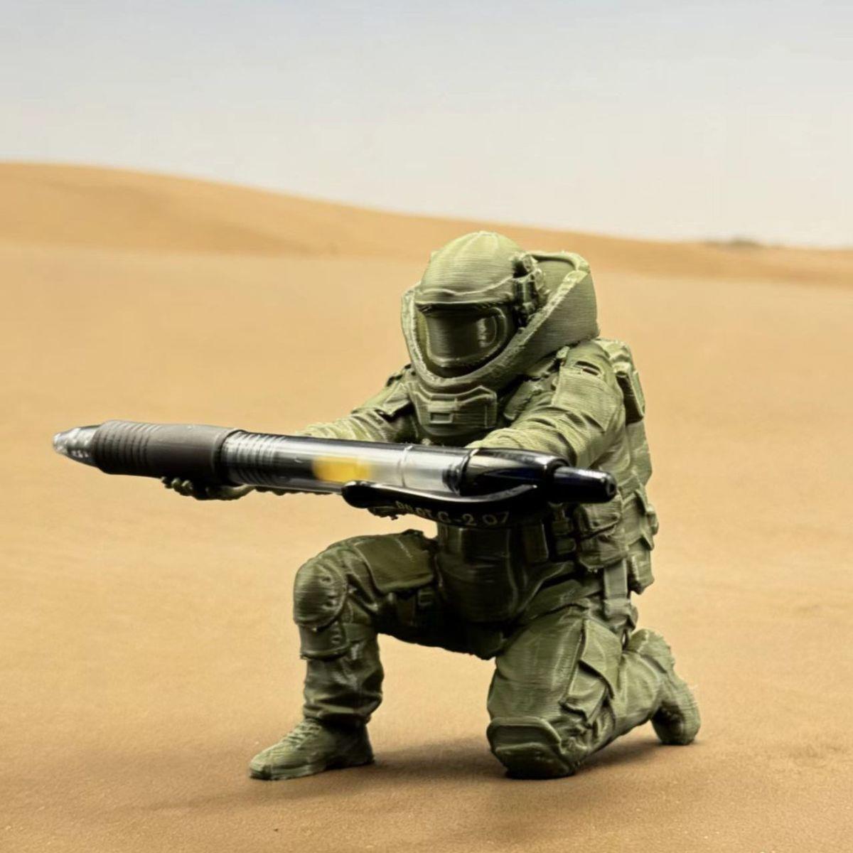 Bomb Disposal Team Pen Stand, 3D Printed Creative Desktop Organizer