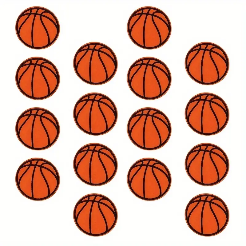 10pcs Basketball Patches, Embroidered Iron On/Sew On Basketball Patches, Cute Applique Patches for Clothing, Jackets, Hats, Backpacks, Jeans