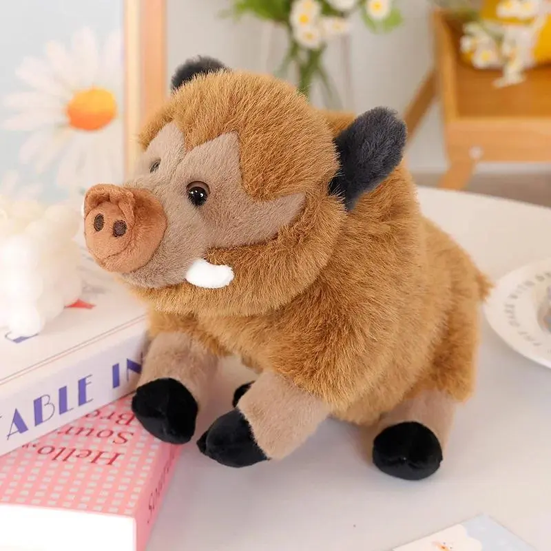 Hot Sale kawaii Wild Boar Plush Toys Cartoon Animal Stuffed Soft Pillow Back Sofa Cushion Decoration for Kids Birthday Gifts